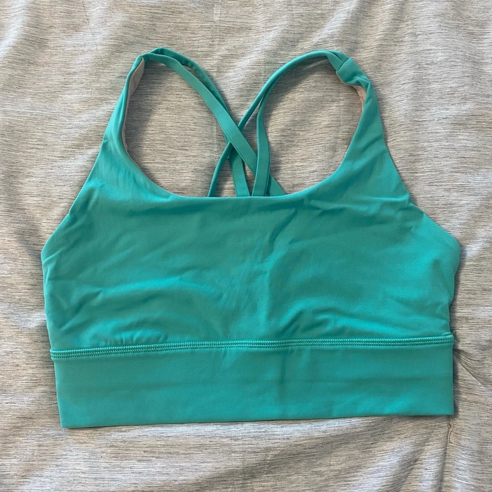 Lululemon Energy Longline Bra in Teal - Picture 2 of 2
